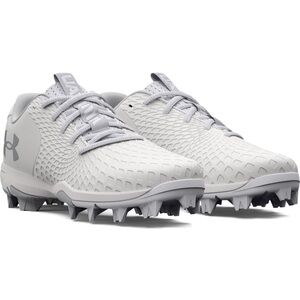 Under Armour White and Gray Sports Cleats